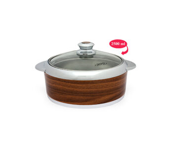 Jaypee Glassmate 2500 ML Casserole / Stainless Steel Insulated