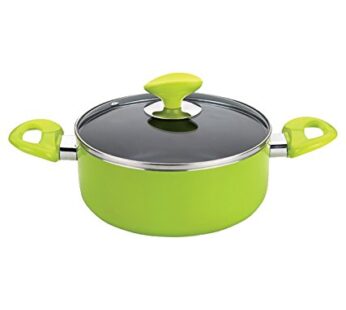 Nolta Colour Series Biriyani Pot 28 CM, 7 Ltr – Nonstick – Induction Base