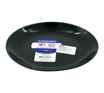 LUMINARC DIWALI BLACK DESSERT PLATE 19CM