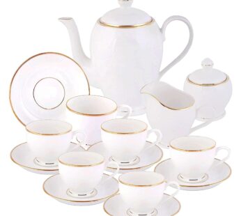 Sonaki  Gold Line Ceramic Tea Set 15 PCs