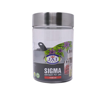Jaipet Metalic Sigma Round Plain Container 1100 ML – Plastic