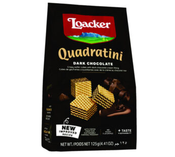 Loacker Quadratini  Dark Chocolate Wafer Cubes 125 Gm