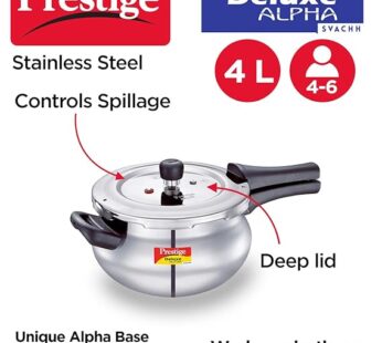 Prestige Deluxe Alpha Svachh Junior Handi Pressure Cooker 4Ltr
