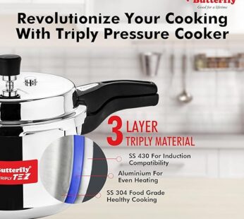 Butterfly Tez SS Triply Pressure Cooker 3Ltr
