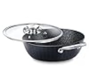 Prestige Durastone Hard Anodised Kadai 24cm