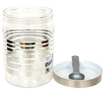 Jaipet Metalic Silver Line Container 1100ml