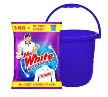Mr.white Washing Powder 3 Kg +Bucket Offer