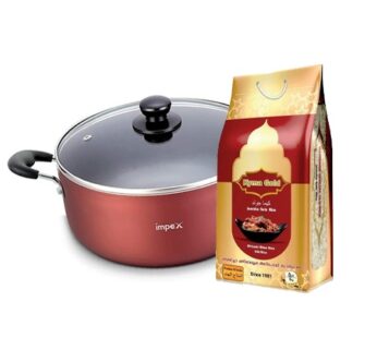 Impex NonStick Biriyani Pot 10 Ltr + Ghee Rice Kyma Gold 5 Kg