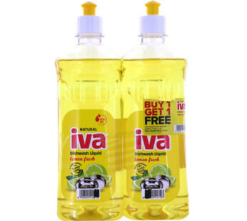 Iva Lemon Fresh Liquid Dish Wash 2 x 500 ML  (1+1)
