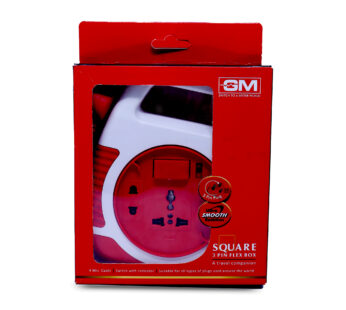 GM Square 3 Pin Flex Box 3045 – 4 Meter Cable ,Switch ,Indicator and International Socket
