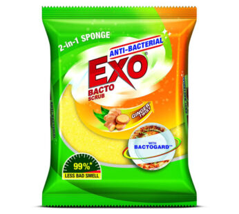 Exo Antibacterial 2 in 1 Sponge Scrub 1 Nos